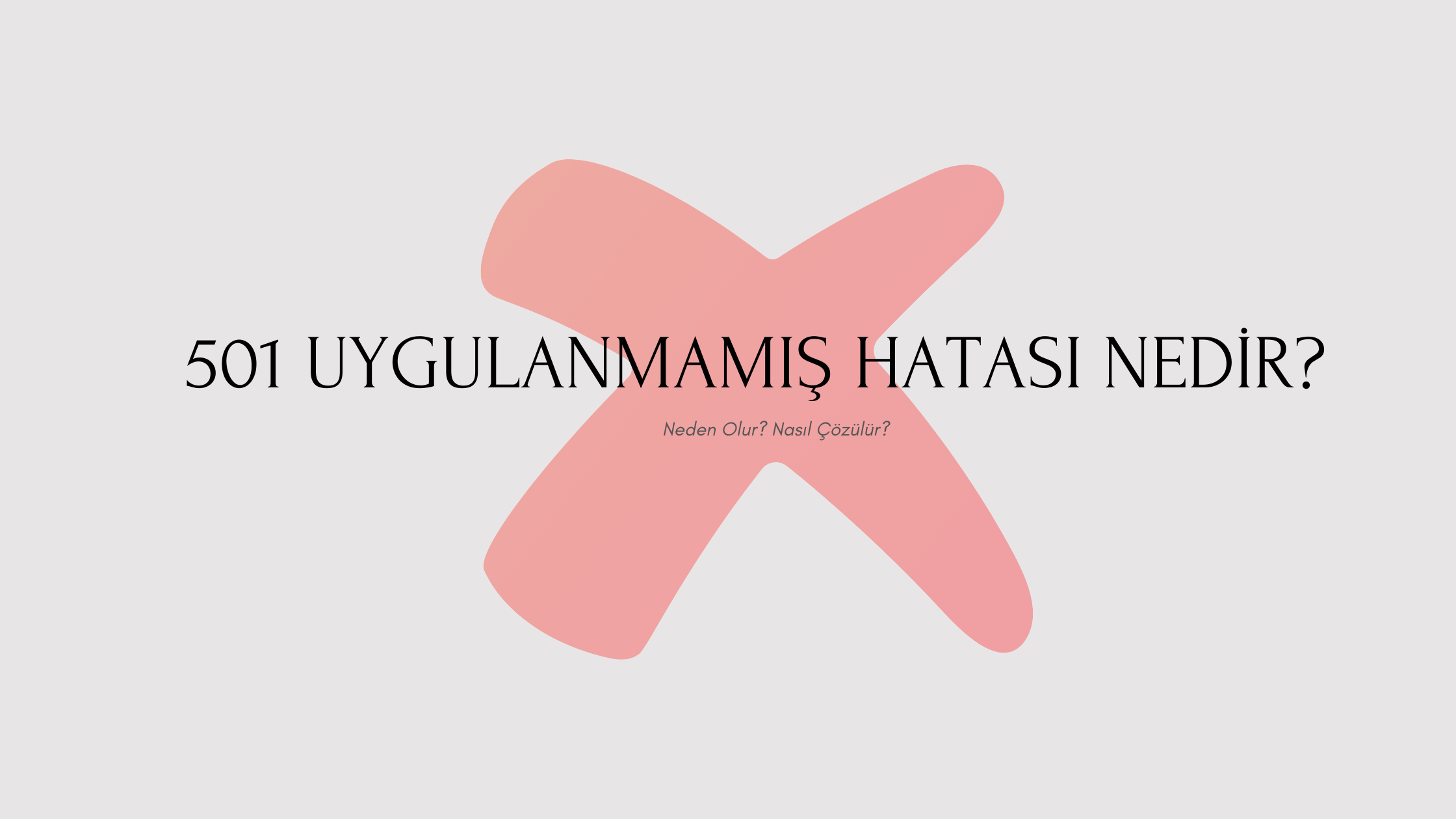 501 Uygulanmamış Hatası