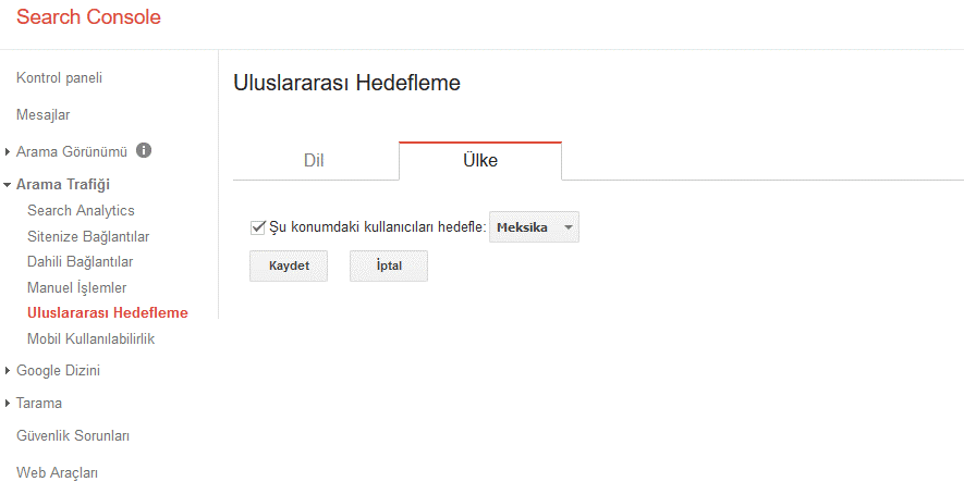 Coğrafi Hedef Yapılandırması