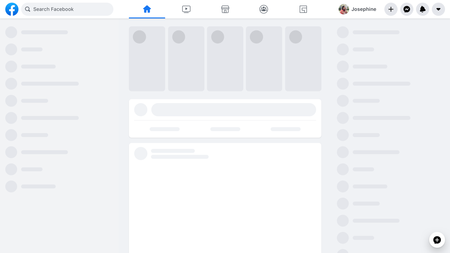 Facebook Skeleton Screen