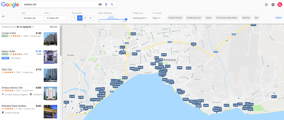Otel İşletmeleri için Google Haritalar!