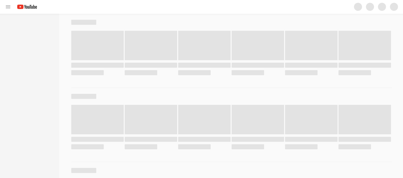 Youtube Skeleton Screen