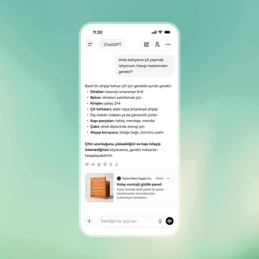 ChatGPT Ads Türkiye'de Kullanıma Açıldı!